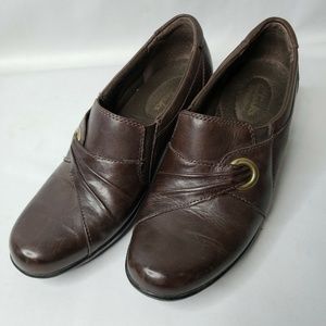 Clarks Bendables Shoes Leather Slip On Loafers 6.5